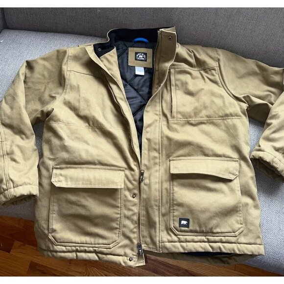 Mens Polar King deluxe insulated canvas coat. Size large - Picture 1 of 6